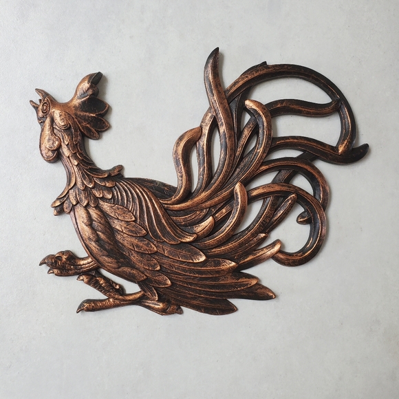 Coppercraft Guild Set of Two Fighting Roosters Wall Hanging Vintage MCM - Picture 4 of 13